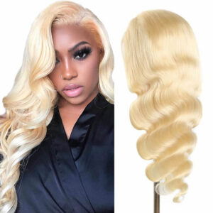 Blonde 613 Body Wave Lace Frontal Wig Brazilian Body Wave 4x4 Lace Closure Human Hair Wigs Pre-Plucked With Baby Hair